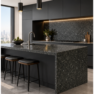 SOON CERAMIC LLP DOVER <b>WHITE</b> 7D-1 Calcite Emerald Pearl Big Slab Polished Modern Eco-friendly 3D Model Design Living Room Wall - Product Image 1