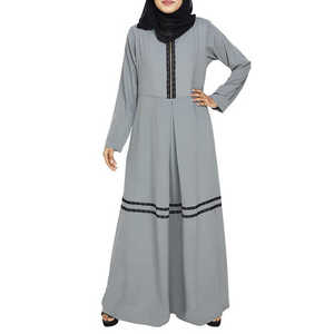 Robe Abaya de Luxe Vintage pour Femme, Modeste, Vêtement Islamique Conçu, Silhouette Droite Ample, en Mousseline, Maxi, Excellent Rapport Qualité-Prix - Product Image 1