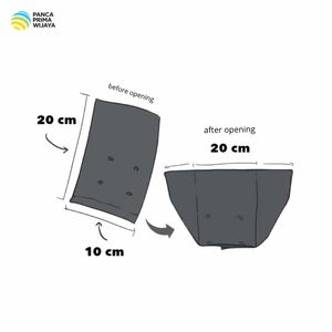 High Quality Black Plastic Nursery Poly Grow <b>Bags</b> 20x20cm 1.58L Plant Seedling <b>Bag</b> for <b>Vegetable</b> Flower Nursery - Product Image 2