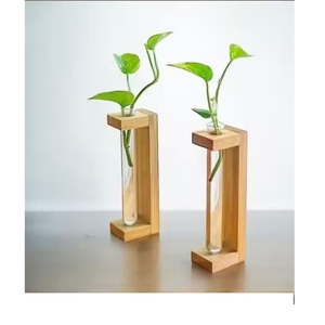 Maceta de yute tallada a mano, ecológica, estilo barril de whisky, 15 pulgadas, color marrón roble, para interior/exterior, para el hogar y el jardín - Product Image 1