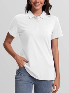 Chemise de golf décontractée pour femme en coton doux tricoté à manches courtes, col classique, performance athlétique, séchage rapide, écologique, OEM ODM - Product Image 4