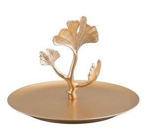 <b>3</b>-<b>Tier</b> Luxury Gold Metal <b>Cake</b> <b>Stand</b> Branch Leaf Design Dessert Cupcake Display Tray for Wedding Party Event Home Decoration - Product Image 5