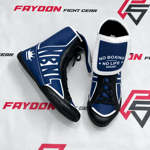 Diseño Personalizado No Boxing No Life, Zapatos de Boxeo Antideslizantes con Diseño Personalizado, Equipo de Entrenamiento de Kickboxing, Zapatos de Lucha Libre - Product Image 1