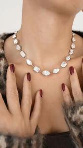 สร้อยคอเพชรคุณภาพเยี่ยม ดีไซน์คลาสสิก สำหรับผู้หญิง เหมาะสำหรับโอกาสพิเศษ ราคาโรงงาน - Product Image 5