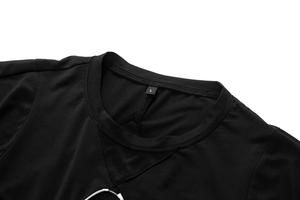 เสื้อยืดแขนสั้นสีดำสำหรับผู้ชาย พิมพ์ลาย 'Shine Your Light' ด้านหน้าและด้านหลัง ผ้าโพลีเอสเตอร์/คอตตอนผสม 180 กรัม แห้งเร็ว คอทรงโอ แบบถัก - Product Image 5