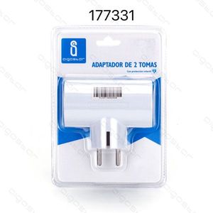 อะแดปเตอร์ 2 ช่อง พร้อมระบบป้องกันเด็ก ปลั๊กแบบเยอรมัน - Product Image 1