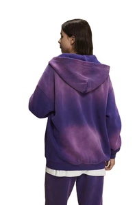 เสื้อขนแกะ360GSM มีฮู้ดสำหรับผู้ชายพิมพ์ลายออนดีมานด์มีซิปแบบสวมหัวเสื้อแนวสตรีทโอเวอร์ไซส์เปิดไหล่ - Product Image 6