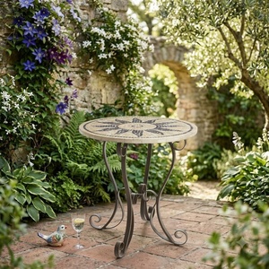 Wholesale Custom Wrought Iron <b>Garden</b> Set Weather Resistant Outdoor Patio Furniture <b>Victorian</b> Dining Table KHP - Product Image 3