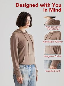 Sudadera con Capucha de Felpa Premium para Mujer, Sudadera de Lana Merino - Product Image 4