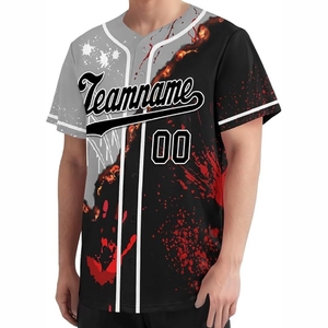 Maillots de baseball sublimés durables avec graphismes entièrement personnalisés pour les ensembles d'uniformes de tournoi de baseball - Product Image 3