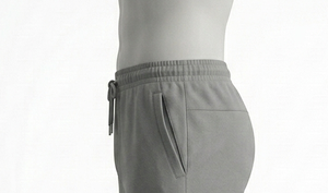 Pantalon de survêtement décontracté pour homme, beige, en double interlock (TTS), 100 % polyester, hiver, écologique, respirant, séchage rapide, coupe régulière, tricoté - Product Image 3