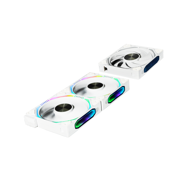 120mm Ultra Quiet Electrical Led Lights Daisy-Chain 3pack 120mm White ARGB Computer Gaming PC Case Fan Cooler Cooling