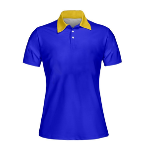 Polo élégant de haute qualité SGRho Sorority pour femmes, bleu royal et or, vêtements grecs, polo en coton premium à manches longues - Product Image 1