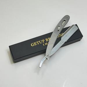 GETUP Stainless Steel <b>Single</b> <b>Blade</b> Safety <b>Razor</b> Men's Wet Shaving Barber Shop Use Silver Color - Product Image 6