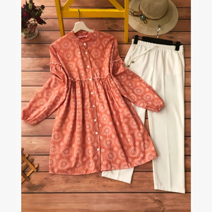 DISEÑADOR IMPRESIÓN DIGITAL TRABAJA KURTI CON PALAZZO PEACH - Product Image 1