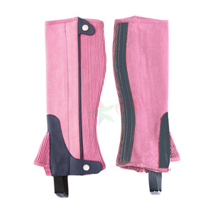Guêtres d'équitation en cuir extensible à plis accordéon en cuir de vachette, durables, pour chevaux LHC-0066 - Product Image 1
