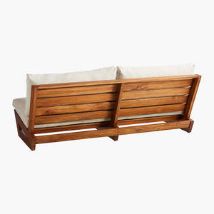 Sofá de Exterior de Teca con Cojines, Sofá de Jardín Moderno, Asientos para Patio, Terraza de Hotel o Villa - Product Image 3