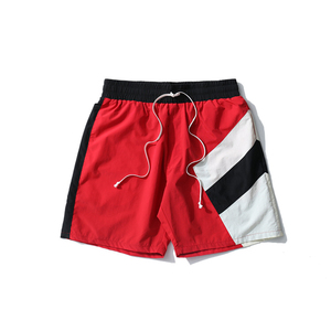 Shorts de sport athlétiques dynamiques personnalisés en polyester-coton 240G, shorts de sport color block, shorts d'entraînement premium pour la gym, fabrication en gros - Product Image 5