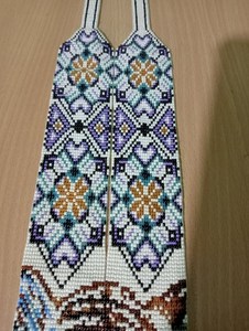 Collier tendance en perles de tigre, collier ukrainien Gerdan | Chunky | Ethnique | Tribal | Collier pour femme africaine, pour les talentueuses, avec boucles d'oreilles - Product Image 6