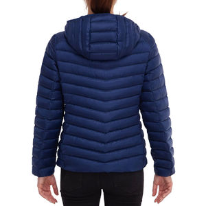 Womens Best <b>Quilted</b> Puffer Jacket With Fur Trim Hood Full Sleeve Zipper Closure <b>Thick</b> Winter Coat Solid Color Polyester Wadding - Product Image 1
