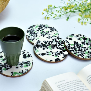Designer Resin <b>Coaster</b> Set Premium Decorative <b>Drink</b> <b>Coasters</b> for Home Tradebyd - Product Image 4