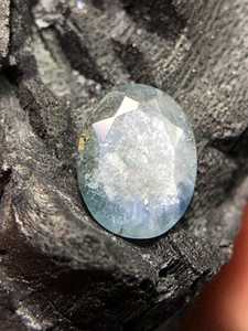 Natural Silver Blue <b>Rainbow</b> Fire Sapphire Faceted Gemstone Ring Size Loose Stone For Jewelry Making - Product Image 5