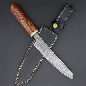 Ensemble de couteaux de chef professionnels en acier Damas fait main, 7 pièces, manche en bois, pour chefs, cuisiniers, couteau de cuisine - Product Image 5