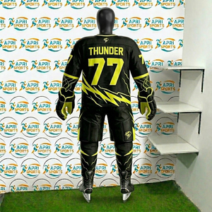 Uniforme de hockey sur glace de qualité supérieure, fabrication en usine, séchage rapide, prix de gros, uniforme de hockey sur glace à manches longues pour toutes les saisons - Product Image 3