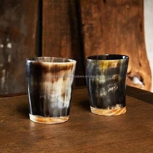 Personalizado exquisito Vintage oso bebiendo Koi taza hecha a mano cuerno Natural corto antiguo tallado estilo Animal negocio perfecto - Product Image 5