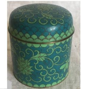 Boîte à bonbons pour la maison, pot à sucre et à thé, finition émaillée, pot en métal avec couvercle en métal design, ustensiles de cuisine - Product Image 1