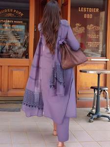 OFFRE SPÉCIALE ÉTÉ NOUVELLE COLLECTION SALWAR KAMEEZ EN TROIS PIÈCES AVEC DUPATTA EN CHANDERI, TISSU RAYON SLUB IMPRIMÉ, SÉCHAGE RAPIDE, STYLE FORMEL - Product Image 2