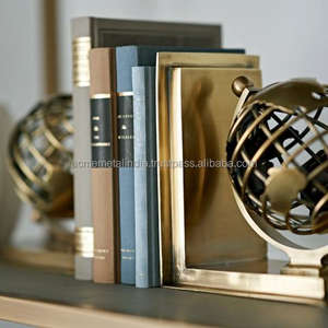 Sujetalibros creativos de latón en metal de alta calidad con diseño moderno perfecto para Decoración de mesa y organización de libros - Product Image 3