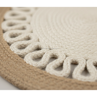 Set de table en jute naturel fait main 14 pouces, écologique, artisanal, artisanat indien, contemporain, antidérapant AG