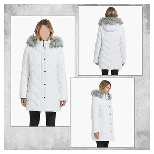 เสื้อแจ็คเก็ตพาร์ก้าผู้หญิงแบบมีฮู้ดสำหรับฤดูหนาว  บุหนา อุ่นสบาย มีกระเป๋า  เสื้อโค้ทกันหนาวทันสมัย - Product Image 2