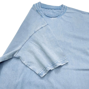 Acid wash oversized <b>t</b> shirt vintage faded cotton heavyweight blank distressed O Neck Loose Fit Women's Wear's - Product Image 6