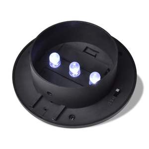 Juego de 6 Lámparas Solares de Jardín de Plástico Resistente de Color Negro, Colección de 6 Lámparas Solares - Product Image 6