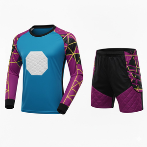 Camiseta de Portero de Fútbol Personalizable para Hombre, 100% Poliéster, Impresión por Sublimación, Transpirable, Manga Larga, Secado Rápido, OEM - Product Image 1