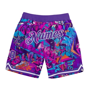 Shorts de basket-ball personnalisés, écologiques, gris, blancs, noirs, authentiques et rétro - Product Image 2
