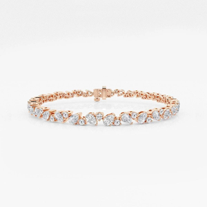 Pulsera de Moda con Diamantes Cultivados en Laboratorio, Redondos y en Forma de Pera, de 1.5 Quilates, 7 Pulgadas, Joyería Brillante y Elegante, Regalo para Mujer - Product Image 2