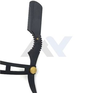 Navaja de Afeitar Profesional para Barbería, Cuchilla de Acero Inoxidable con Bloqueo Oscilante, Cuchilla Recta para Afeitar Cabello, Cejas, Barba y Rostro - Product Image 4