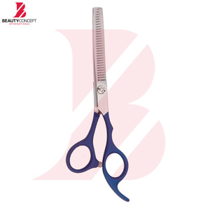 กรรไกรซอยผมระดับมืออาชีพ ขนาด 6.0 นิ้ว ทำจากสแตนเลส ด้ามจับพลาสติกสีน้ำเงิน สำหรับจัดแต่งทรงผมในร้านเสริมสวย - Product Image 6