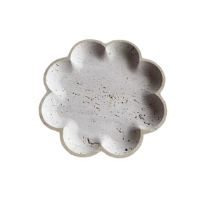 Plateau en travertin naturel moderne, élégant décor en pierre naturelle pour salon, centre de table de mariage et cadeau de pendaison de crémaillère - Product Image 1