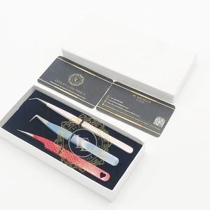 Pince à cils Style Volume en acier inoxydable de qualité supérieure à 45 degrés argenté poignée confortable Durable nouveau Design 90 - Product Image 3