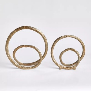 Sculpture Circulaire Faite à la Main, Décoration de Table Abstraite Géométrique, Figurine d'Art Minimaliste pour Salon - Product Image 2