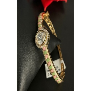 Bracelets ouvrables en laiton plaqué or de qualité supérieure, tendance et exclusifs, pour femmes et jeunes filles, collection mariage - Product Image 1