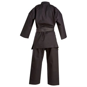 Kimono de karaté unisexe pour adultes, 100% coton, durable, coupe classique, noir, vêtements d'arts martiaux - Product Image 4