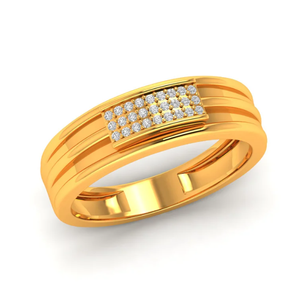 Anillos de hombre de oro de 9k de diseño de lujo, con diamantes de moissanita, anillos de boda a precio asequible desde India. - Product Image 1