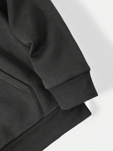 Sudadera con Capucha de Alta Calidad Estilo Y2K, 480gsm, Felpa Gruesa de Poliéster/Algodón, Ecológica, con Logotipo Personalizado en la Parte Delantera, Impresión Puff de Doble Capa - Product Image 3