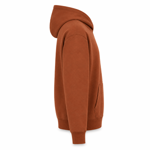 Custom for <b>Orange</b> <b>Men's</b> Heavyweight Pullover Hoodie Pocket Breathable Stringless Drop Shoulder Cotton Fleece Streetwear OEM ODM - Product Image 5