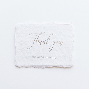 White Custom Printed Stickers <b>Gold</b> Foil Stamped Thank You <b>Cards</b> Luxury Business Stationery Personalized Brand Logo Labels - Product Image 1
